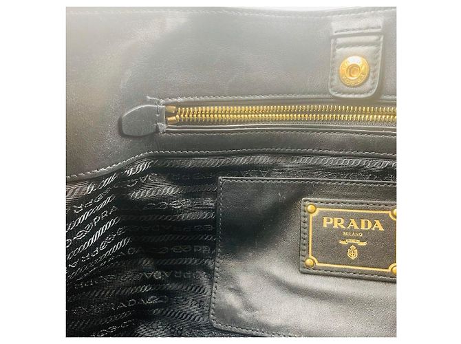 Tote Prada Bolsa de couro de bezerro macio Preto - vista 8