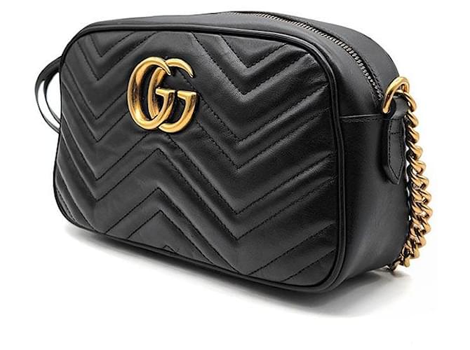 Gucci Borsa a tracolla Matelassé Marmont Nero - vista 2