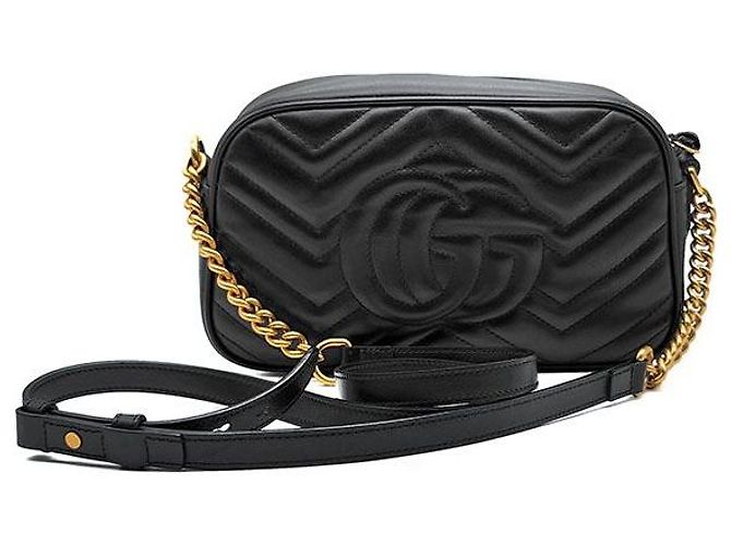 Gucci Borsa a tracolla Matelassé Marmont Nero - vista 3