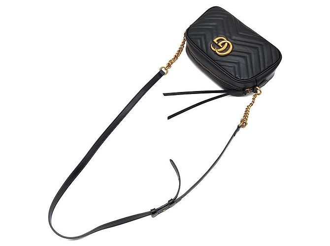 Gucci Borsa a tracolla Matelassé Marmont Nero - vista 4