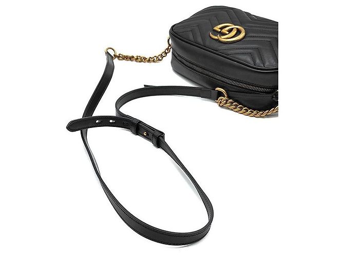 Gucci Borsa a tracolla Matelassé Marmont Nero - vista 5