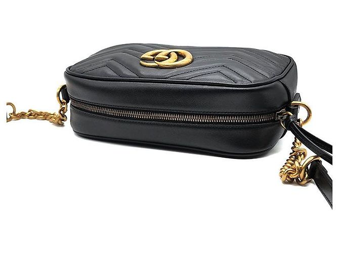 Gucci Borsa a tracolla Matelassé Marmont Nero - vista 6