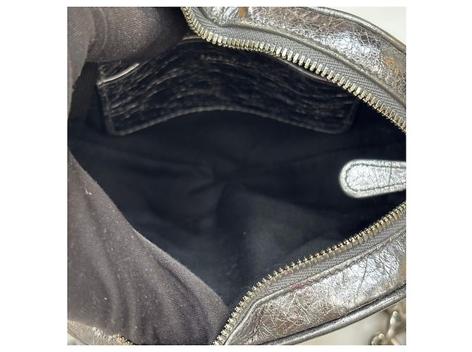 Balenciaga Borsa a Spalla Le Cagole Heart Chain Silver Argento - vista 5