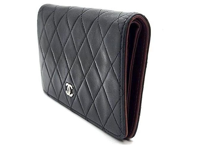 Chanel Cartera larga de piel de cordero Negro - vista 2