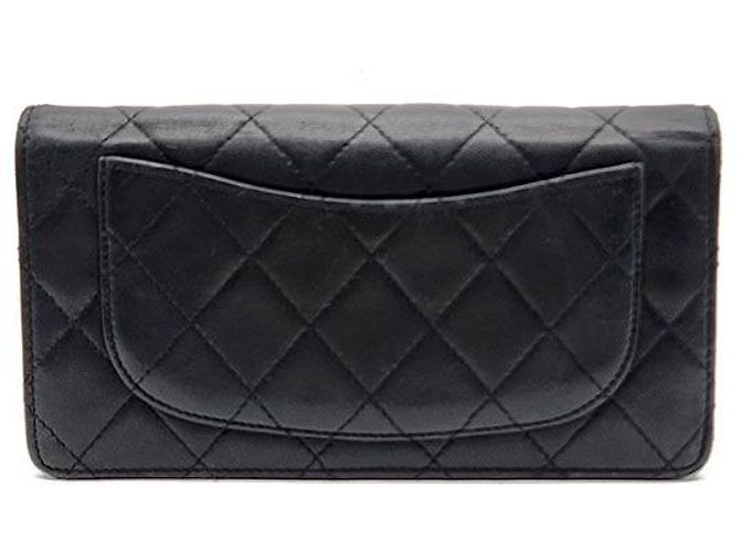 Chanel Cartera larga de piel de cordero Negro - vista 3
