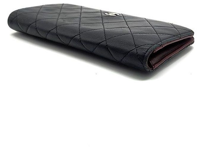 Chanel Cartera larga de piel de cordero Negro - vista 4