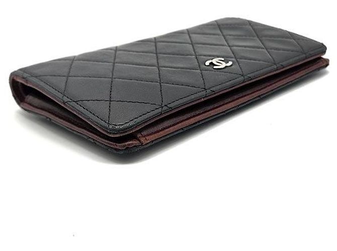Chanel Cartera larga de piel de cordero Negro - vista 5