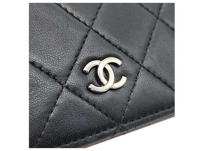 Chanel Cartera larga de piel de cordero Negro - vista 7