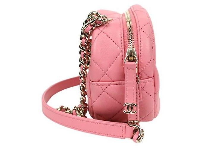 Chanel Bolsa Camera Big CC acolchoada rosa com tachas - vista 2