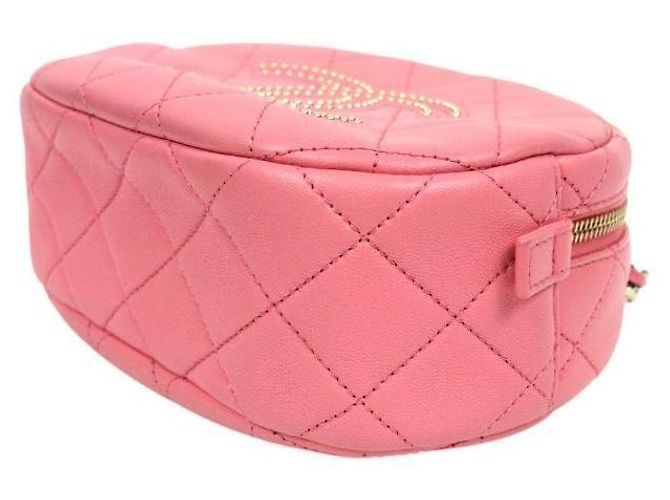 Chanel Bolsa Camera Big CC acolchoada rosa com tachas - vista 6