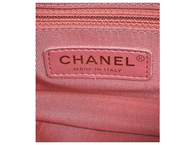 Chanel Bolsa Camera Big CC acolchoada rosa com tachas - vista 7