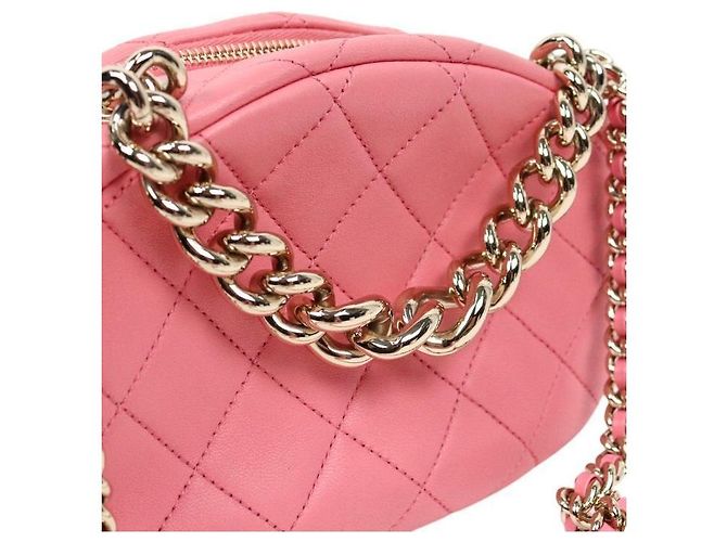 Chanel Bolsa Camera Big CC acolchoada rosa com tachas - vista 9