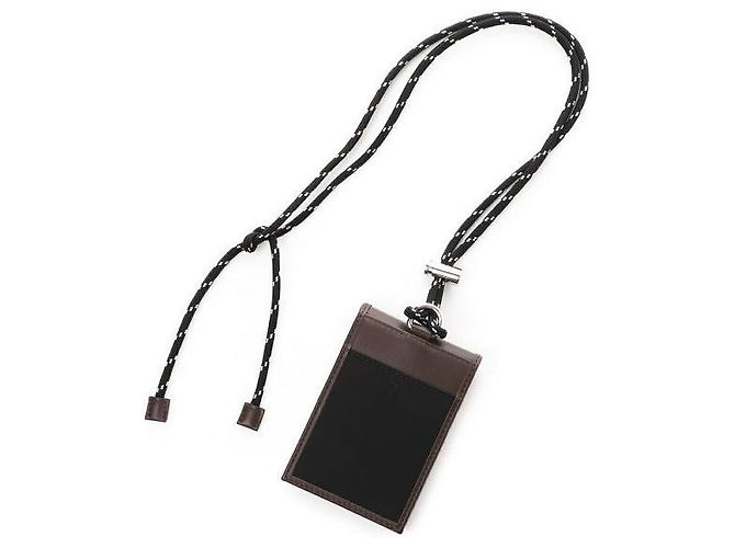 Prada Speedrock Re-Nylon Leather Card Holder Brown - view 4
