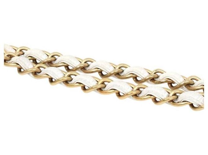 Chanel Borsa a tracolla White Wild Stitch Chain Bianco - vista 10