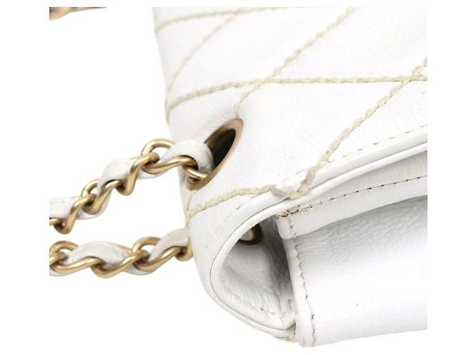 Chanel Borsa a tracolla White Wild Stitch Chain Bianco - vista 9
