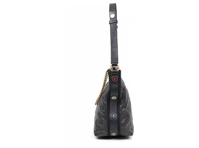 Chanel Black Quilted CC Bucket Bag Schwarz - Ansicht 2