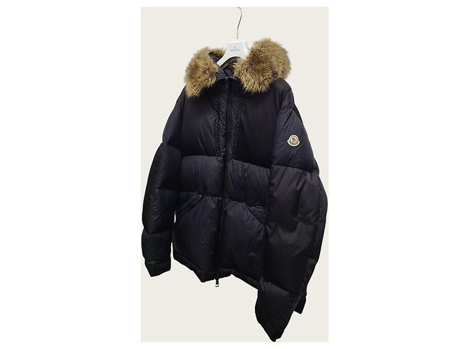 Moncler Black Badge Made Up Fur Hooded Down Jacket - view 2