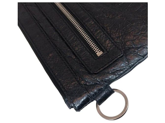 Balenciaga Clutch Classic Motor in agnello nero, misura Medium, unisex - vista 2