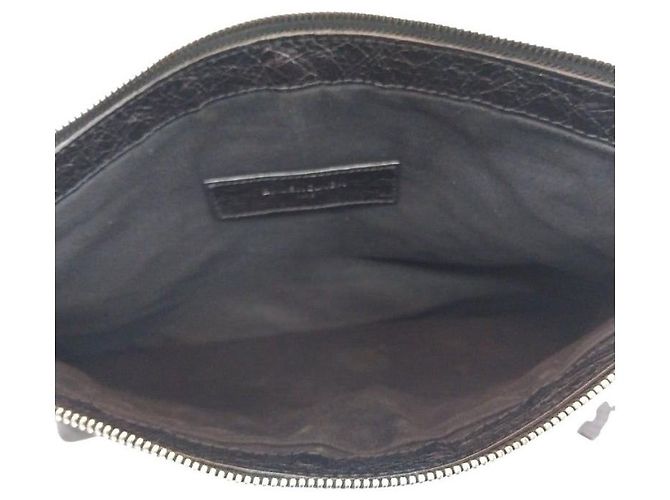 Balenciaga Clutch Classic Motor in agnello nero, misura Medium, unisex - vista 6