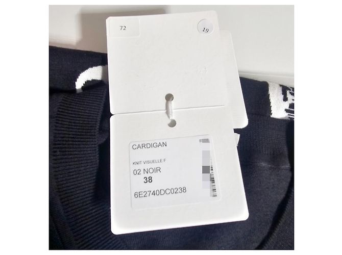 Hermès Langarmstrickjacke für Damen Strick Noir Schwarz - Ansicht 10