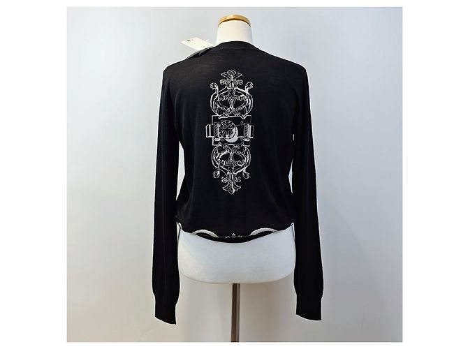 Hermès Langarmstrickjacke für Damen Strick Noir Schwarz - Ansicht 8