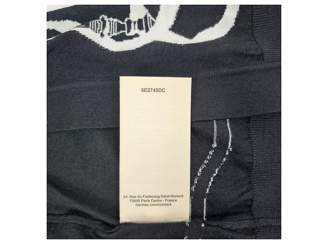 Hermès Langarmstrickjacke für Damen Strick Noir Schwarz - Ansicht 9