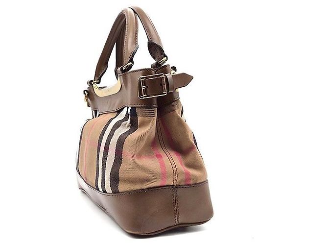 Burberry Borsa House Check Hepburn Small Marrone - vista 2