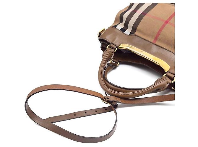 Burberry Borsa House Check Hepburn Small Marrone - vista 5