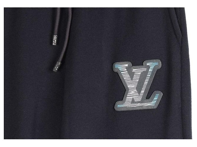 Louis Vuitton Wool-Blend Leather Jogger Track Pants Blue - view 2