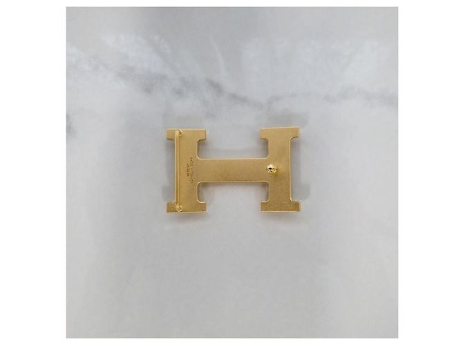 Hermès Reversible Men's Leather Belt with Gold Buckle Brown - view 9