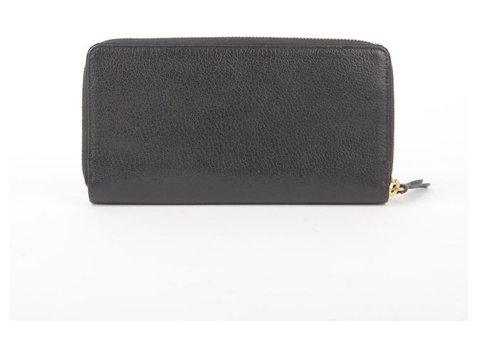 Balenciaga Giant Metallic Edge Zip Long Wallet Black - view 5