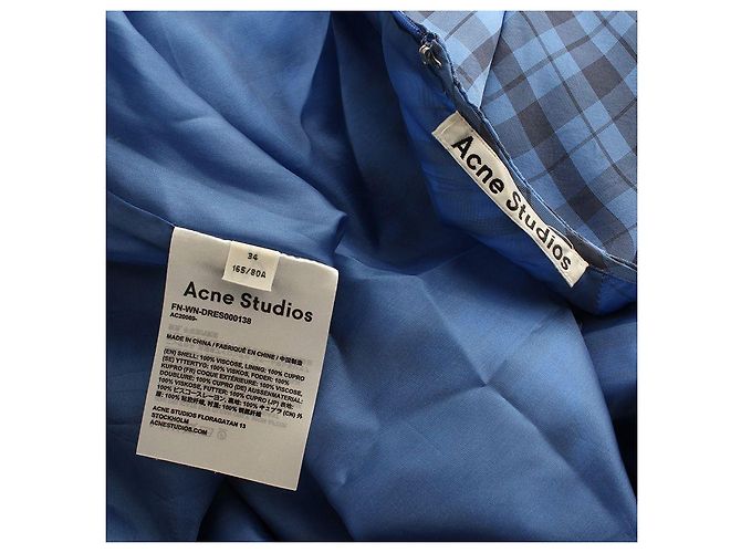 Abito a quadri blu Acne Studios - vista 3