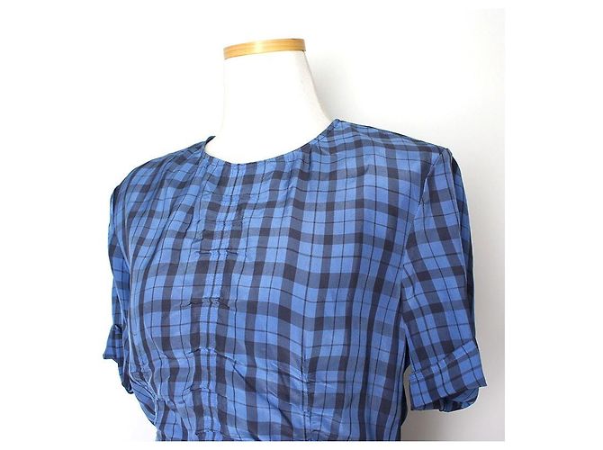 Abito a quadri blu Acne Studios - vista 4