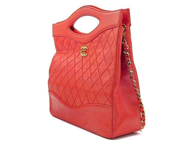Chanel Lammfelltasche Rot - Ansicht 2