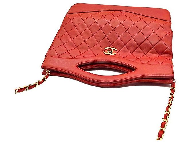 Chanel Lammfelltasche Rot - Ansicht 6