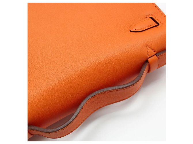 Hermès Borsa Pochette Kelly Mini Tote Orange Arancione - vista 5