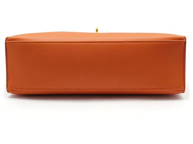 Hermès Borsa Pochette Kelly Mini Tote Orange Arancione - vista 6