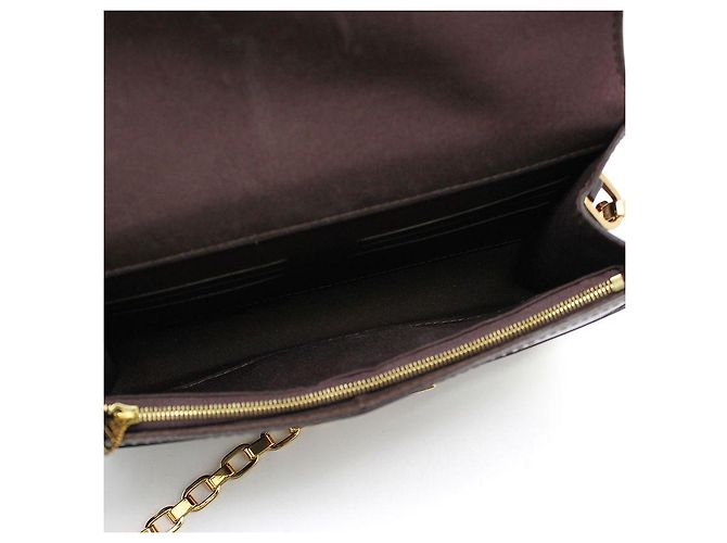Louis Vuitton Borsa a tracolla Louise GM con catena in Amarante Patent Multicolore - vista 10