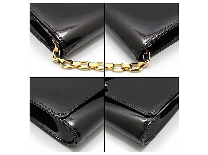 Louis Vuitton Borsa a tracolla Louise GM con catena in Amarante Patent Multicolore - vista 11