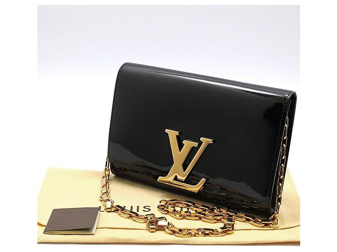 Louis Vuitton Borsa a tracolla Louise GM con catena in Amarante Patent Multicolore - vista 2