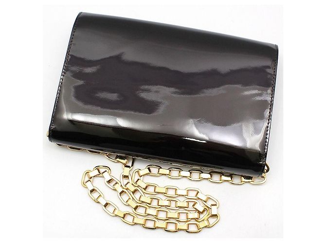 Louis Vuitton Borsa a tracolla Louise GM con catena in Amarante Patent Multicolore - vista 4