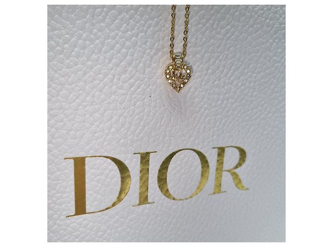 Dior Anello Logo Cuore e Collana con Pietra (Collana Premium) D'oro - vista 11