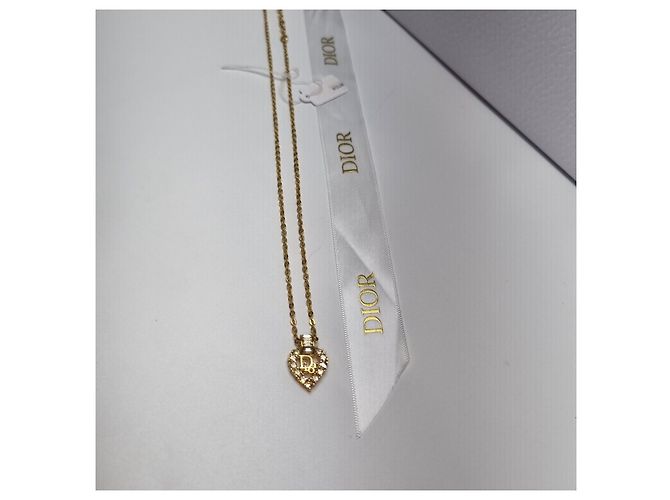 Dior Anello Logo Cuore e Collana con Pietra (Collana Premium) D'oro - vista 6