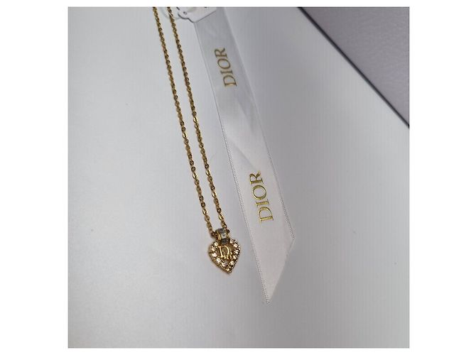 Dior Anello Logo Cuore e Collana con Pietra (Collana Premium) D'oro - vista 8