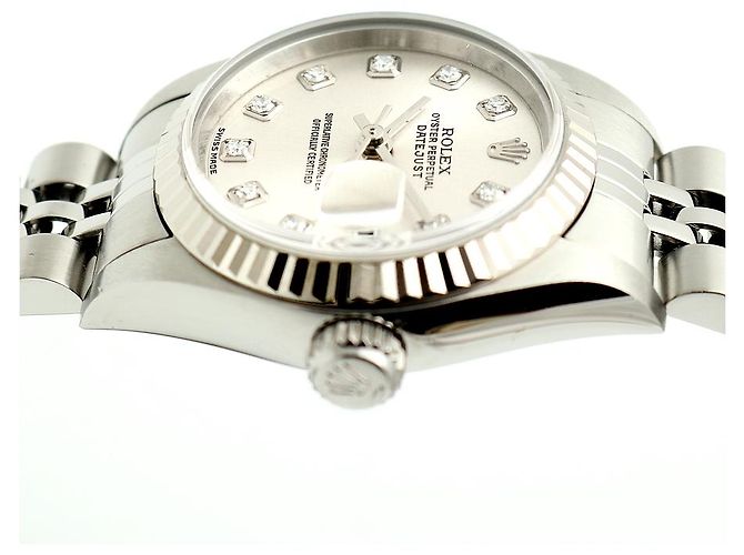 Rolex Reloj Datejust de acero para mujer Original Ten-Point Diamond Plata - vista 12