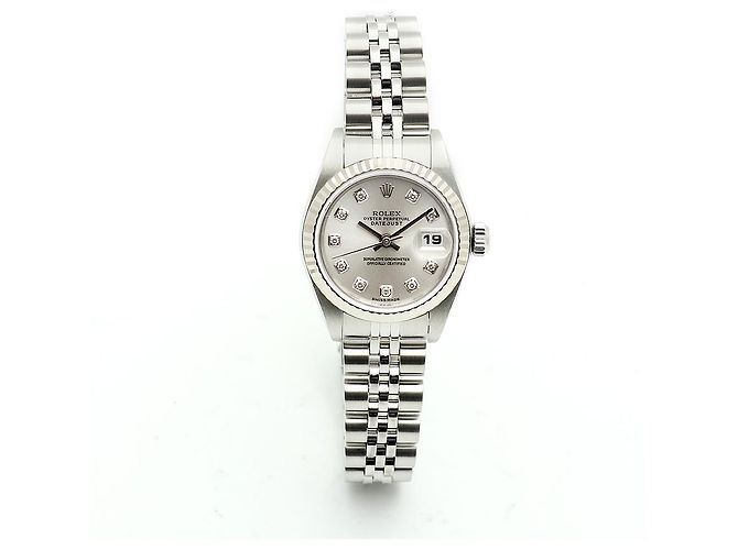 Rolex Reloj Datejust de acero para mujer Original Ten-Point Diamond Plata - vista 16