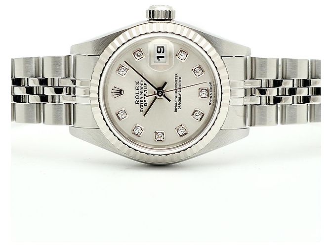 Rolex Reloj Datejust de acero para mujer Original Ten-Point Diamond Plata - vista 18