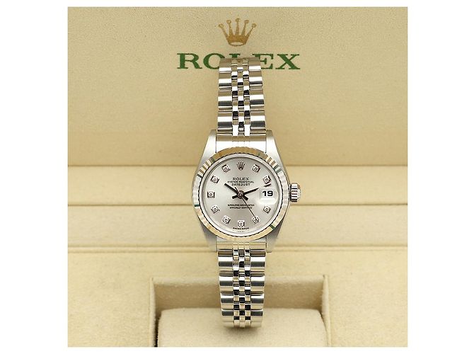 Rolex Reloj Datejust de acero para mujer Original Ten-Point Diamond Plata - vista 2