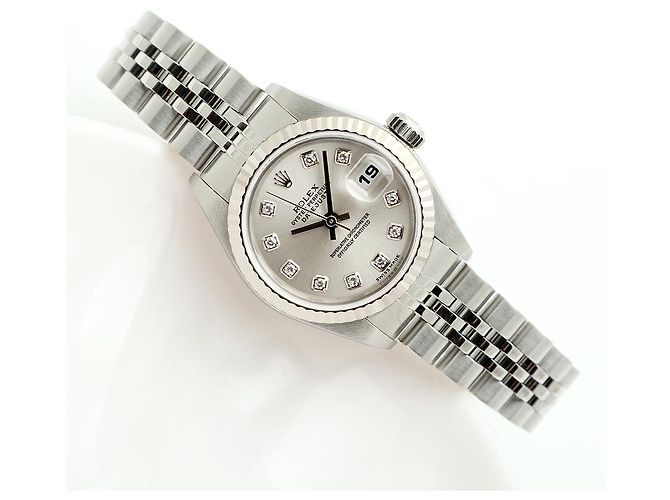 Rolex Reloj Datejust de acero para mujer Original Ten-Point Diamond Plata - vista 21