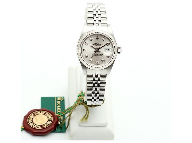 Rolex Reloj Datejust de acero para mujer Original Ten-Point Diamond Plata - vista 3